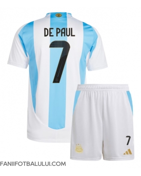 Argentina Rodrigo De Paul #7 Echipament de Fotbal Replică Copa America 2024 Copii Acasa (+ Șorturi)